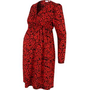 Šaty 'ONORA' Mamalicious červená / černá