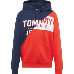 Mikina Tommy Jeans tmavě modrá / červená / bílá
