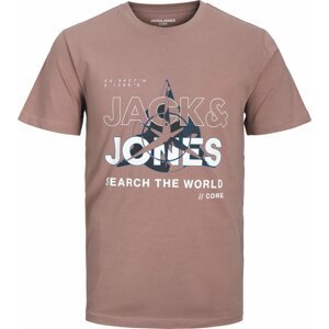 Tričko 'Hunt' jack & jones marine modrá / bledě fialová / černá / bílá