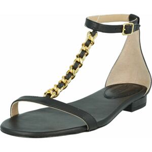 Páskové sandály 'ELISE' Lauren Ralph Lauren zlatá / černá