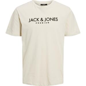 Tričko 'BLAJAKE' jack & jones kámen / černá
