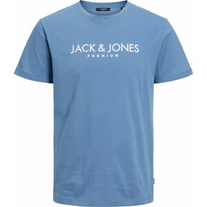 Tričko 'JAKE' jack & jones světlemodrá / bílá