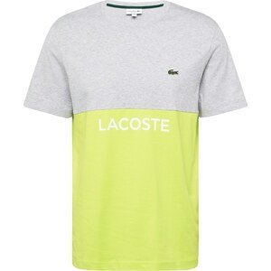 Tričko Lacoste žlutá / šedá / zelená / bílá
