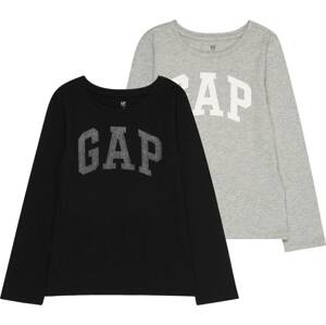 Tričko GAP šedý melír / černá / bílá