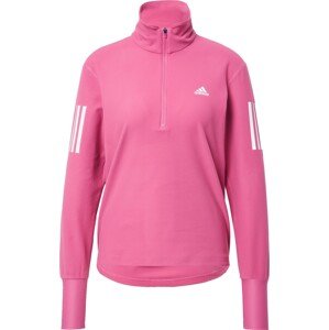 Sportovní mikina 'Own The Run ' ADIDAS SPORTSWEAR pink / bílá