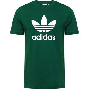 Tričko 'Adicolor Classics Trefoil' adidas Originals tmavě zelená / bílá