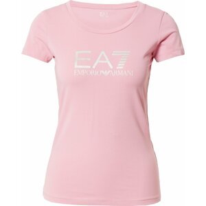 Tričko EA7 Emporio Armani světle růžová / bílá