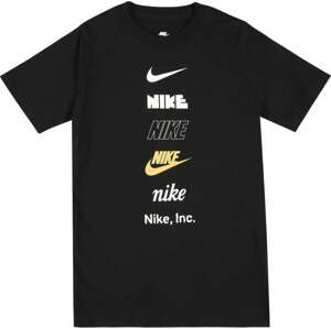 Tričko Nike Sportswear žlutá / černá / bílá
