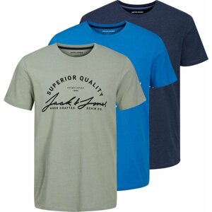 Tričko 'Shirt ACE' jack & jones modrá / námořnická modř / olivová