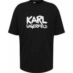 Tričko Karl Lagerfeld černá / bílá