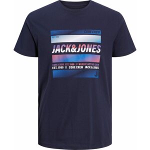 Tričko jack & jones námořnická modř / světlemodrá / růžová / bílá