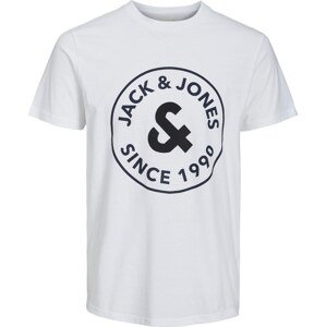 Tričko 'ARON' jack & jones námořnická modř / černá / bílá
