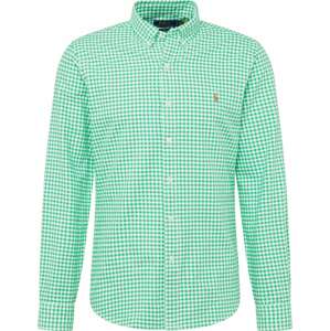 Košile Polo Ralph Lauren světle zelená / bílá