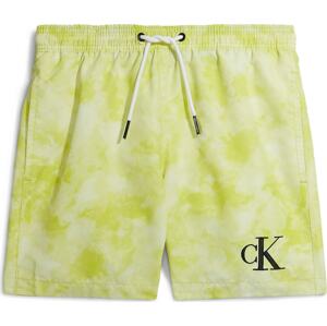 Plavecké šortky Calvin Klein Swimwear limone / pastelově žlutá / černá