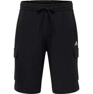 Sportovní kalhoty 'Essentials French Terry ' ADIDAS SPORTSWEAR černá / bílá