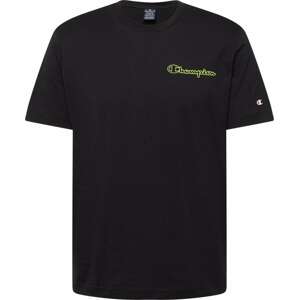 Tričko Champion Authentic Athletic Apparel světle zelená / černá