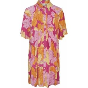 Košilové šaty 'Filippa' Y.A.S světle žlutá / orchidej / cyclam / jasně oranžová
