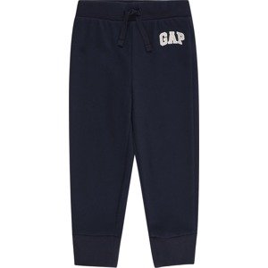 Kalhoty GAP béžová / tmavě modrá / bílá
