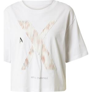 Tričko Armani Exchange tělová / černá / bílá