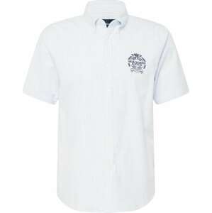 Košile Abercrombie & Fitch námořnická modř / světlemodrá / bílá