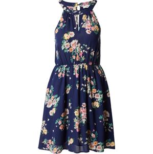 Letní šaty 'Leona' ABOUT YOU námořnická modř / tyrkysová / žlutá / světle růžová