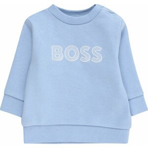 Mikina BOSS Kidswear nebeská modř / bílá