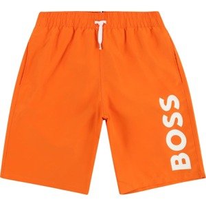 Plavecké šortky BOSS Kidswear oranžová / bílá