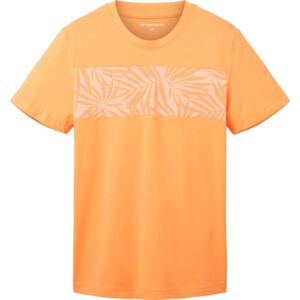 Tričko Tom Tailor jasně oranžová / bílá