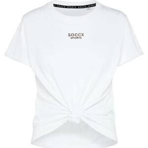 Tričko Soccx zlatá / barva bílé vlny