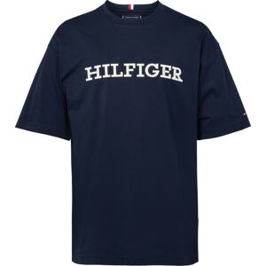 Tričko Tommy Hilfiger marine modrá / bílá