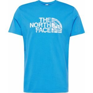 Tričko The North Face azurová / bílá