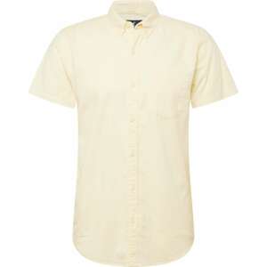 Košile Hollister světle žlutá / bílá