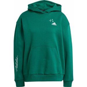 Sportovní mikina 'Scribble Embroidery Fleece' ADIDAS SPORTSWEAR zelená / bílá