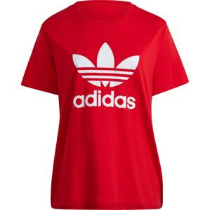 Tričko 'Adicolor Classics Trefoil ' adidas Originals červená / bílá