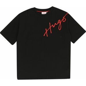 Tričko HUGO červená / černá
