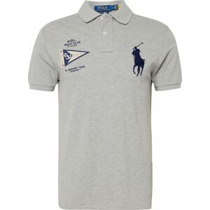 Tričko Polo Ralph Lauren námořnická modř / šedá