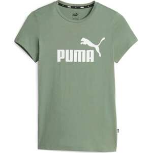 Funkční tričko Puma khaki / bílá