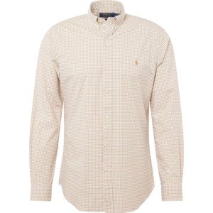 Košile Polo Ralph Lauren olivová / bílá