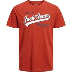 Tričko jack & jones oranžová / černá / bílá