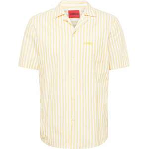 Košile 'Ellino' HUGO žlutá / pastelově žlutá / bílá