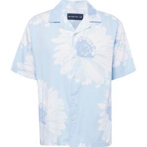 Košile Abercrombie & Fitch nebeská modř / světlemodrá / bílá