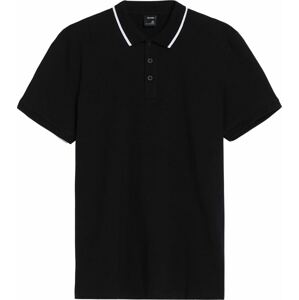 Tričko Bershka černá / bílá