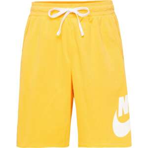 Kalhoty 'CLUB ALUMNI' Nike Sportswear jasně oranžová / bílá