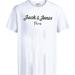 Tričko 'SETTLE' jack & jones černá / bílá