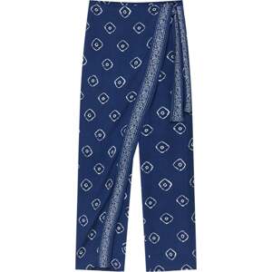 Kalhoty Pull&Bear námořnická modř / bílá