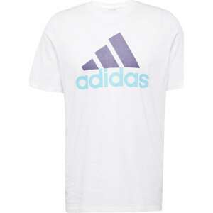 Funkční tričko 'Essentials Big Logo' ADIDAS SPORTSWEAR světlemodrá / tmavě fialová / bílá