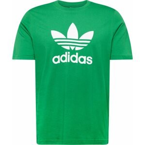 Tričko 'Adicolor Classics Trefoil' adidas Originals zelená / bílá