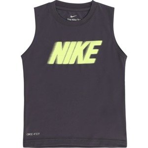 Funkční tričko Nike limone / tmavě šedá