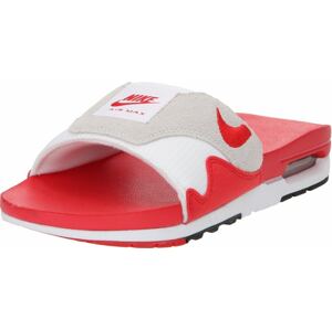 Pantofle 'AIR MAX 1 SLIDE' Nike Sportswear světle šedá / červená / bílá