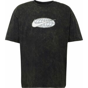 Tričko Nike Sportswear šedá / černá / bílá